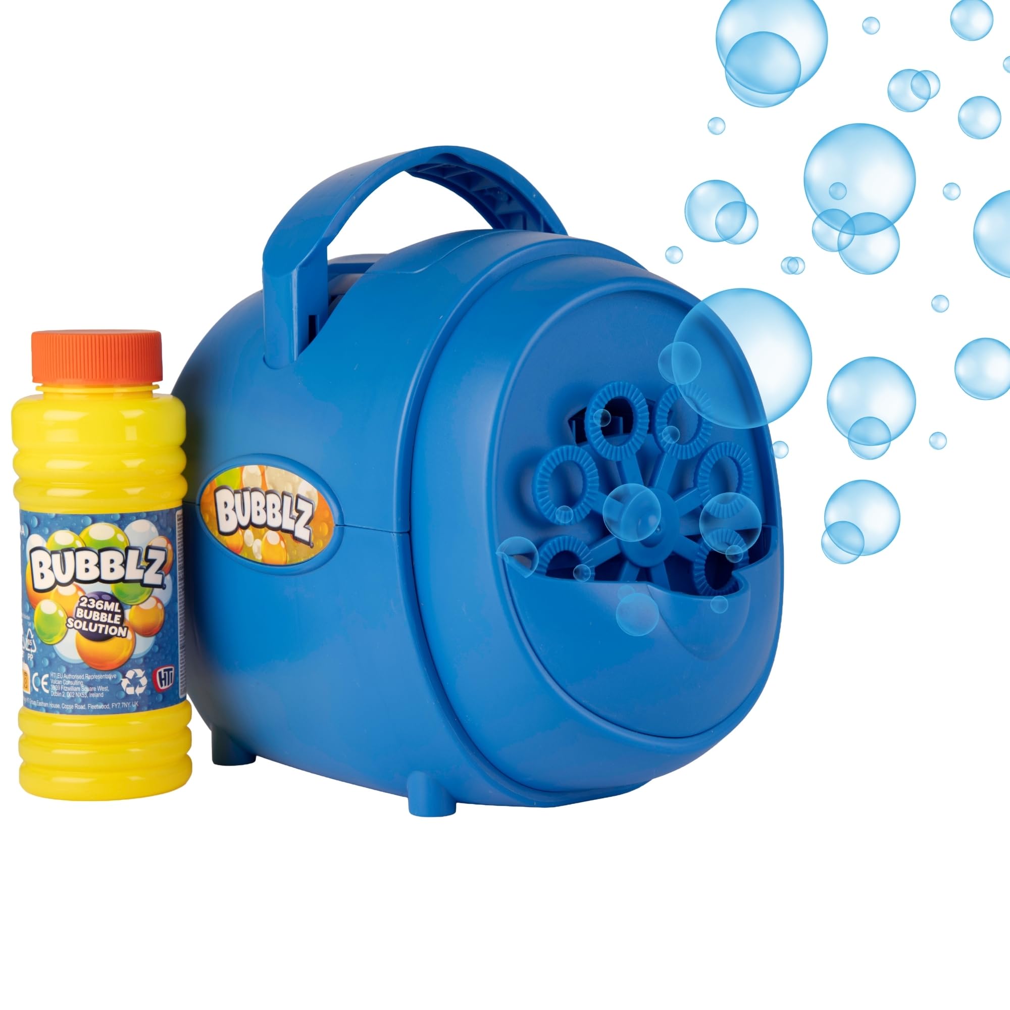 Mega Bubble Machine for Kids | Includes Bubble Solution & Retractable Carry Handle | Kids Automatic Bubble Blower, Outdoor Toy for Toddlers & Children, Perfect for Garden, Parties & Birthdays | Age 3+