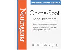 Neutrogena On-The-Spot Acne Spot Treatment Cream with 2.5% Benzoyl Peroxide, Gentle Face Blemish Medicine for Acne-Prone Skin, Vanishing Formula, Clinically Proven Day-1 Results, 0.75-Ounce Tube