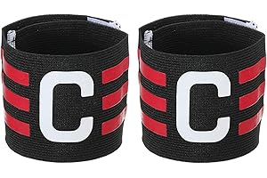 PATIKIL Captain Armband, 2 Pack Adjustable Elastic Soccer Captain's Arm Band for Outdoor Football Training Team, Black Rose R