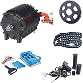 Kunray KR5V 72V 5000W Electric Brushless DC Motor Kit Temperature Sensing | Electric Go Kart Motor 6800RPM High Speed Motor NS18 100A Controller for Razor Dirt Bike, Electric Motorcycles #35 Chain