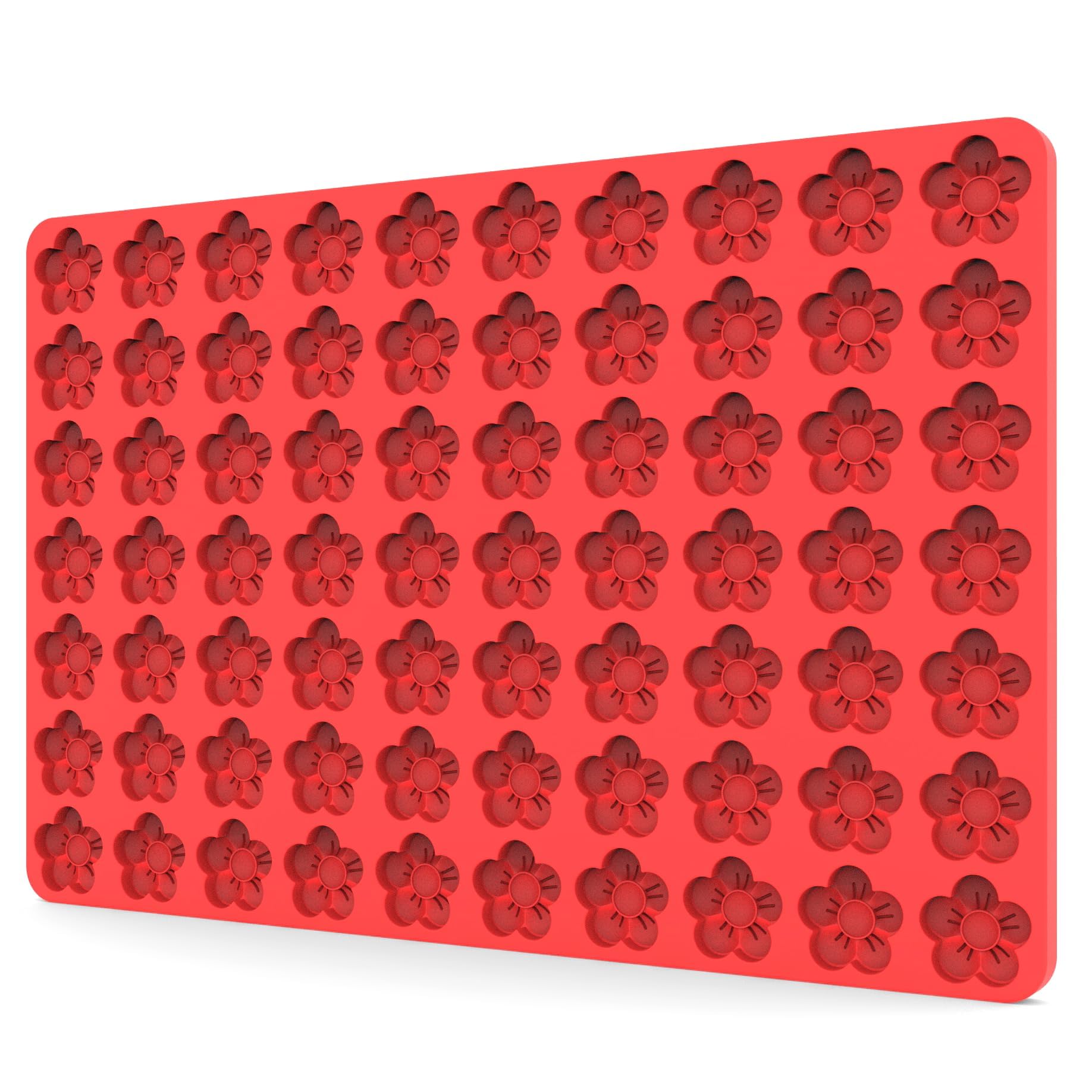 Flower Blossom Silicone Sheet for Chocolate Candy Gummy, Flower Baking Tray with Scraper