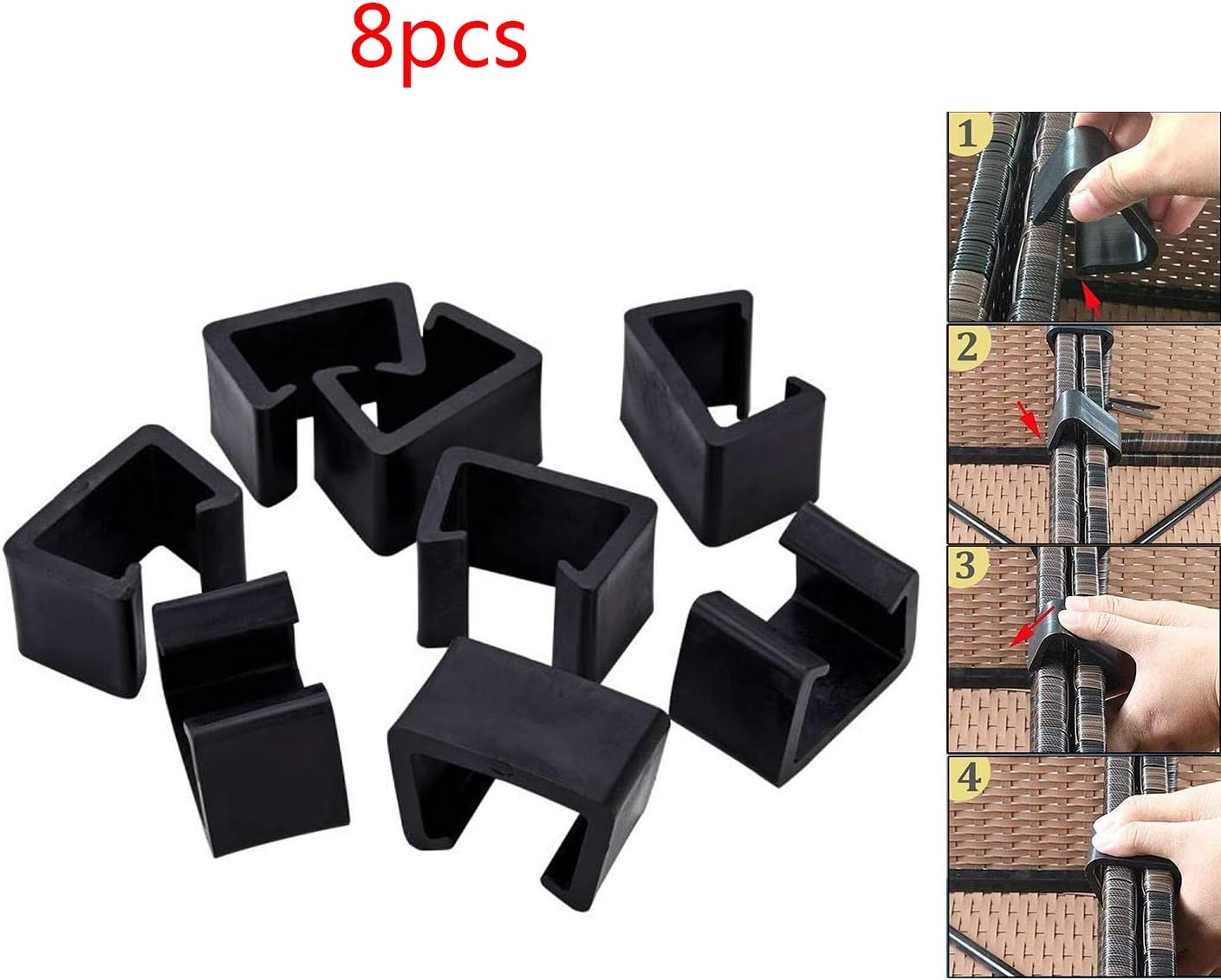 Outdoor Patio Wicker Furniture Clips 2.5 Inch/6.5 cm 8PCS Sectional