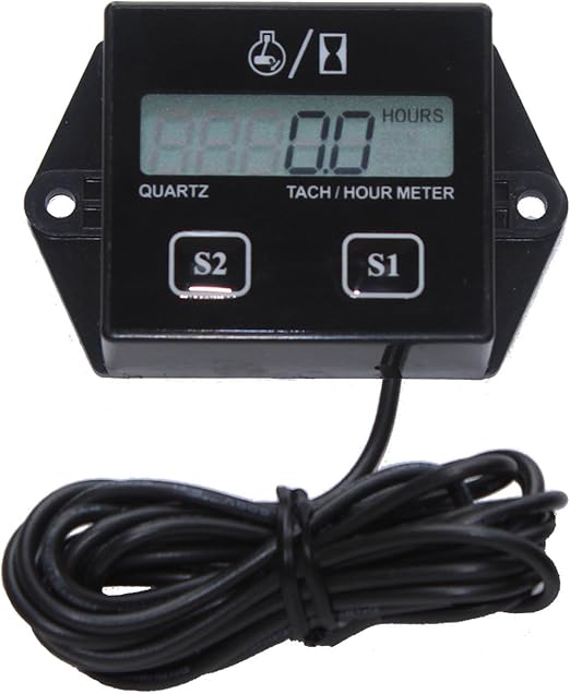 RPM Tachometer, Inductive Hour Meter for 2 Stroke & 4 Stroke Small Engine, Timorn Replaceable