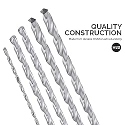 NEIKO 10047A Extra Long Drill Bit Set | 5-Piece