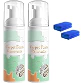 2PCS Waterless Carpet Foam Stain Remover With Towel, Carpet Cleaner Spray Foaming Solution, Deep Clean Carpet Cleaner, For Various Surfaces Including Couches And Carpets(60ml)