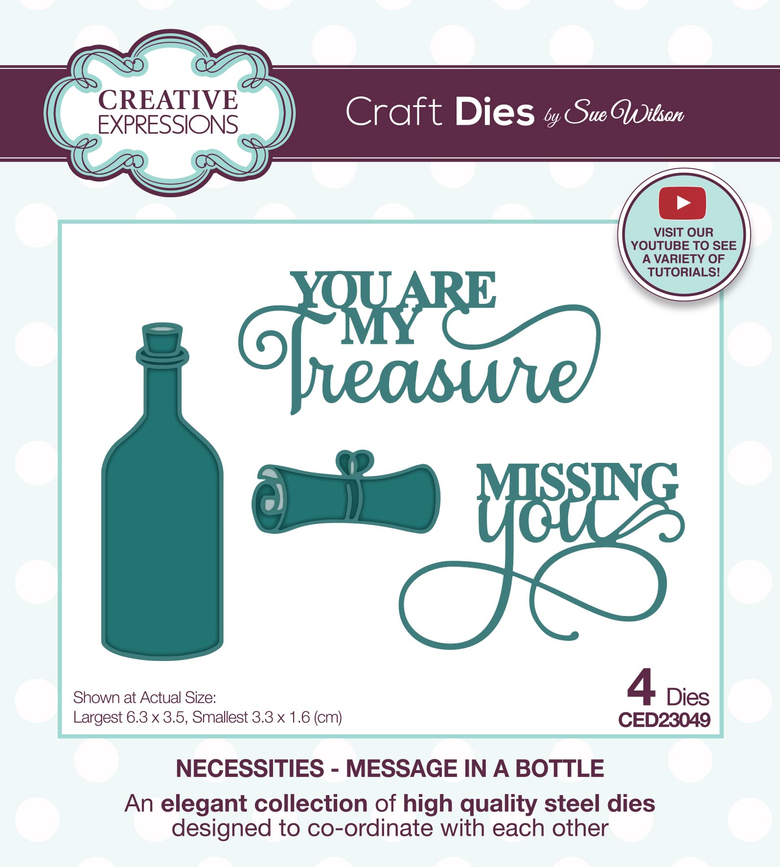 Sue Wilson - Necessities - Message in A Bottle - Craft Die