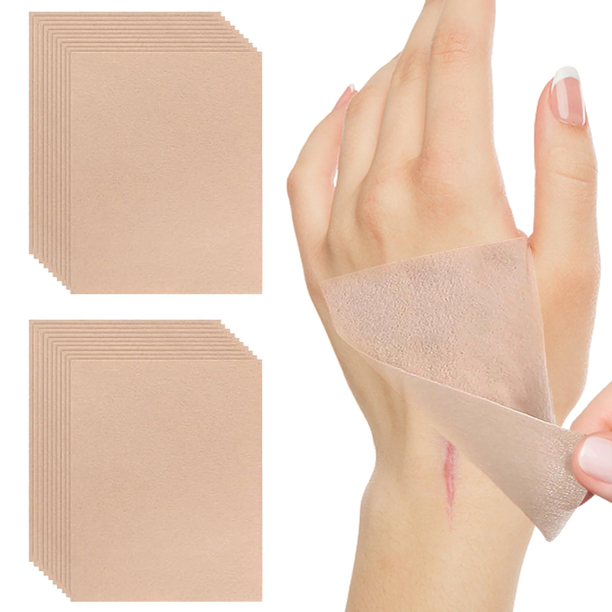 Photo 1 of 12 Pack Tattoo Cover Up Patch for Light Skin Tone Waterproof Sweatproof Scar & Tattoo Cover Up Tape for Scar, Birthmark, Dark Spots