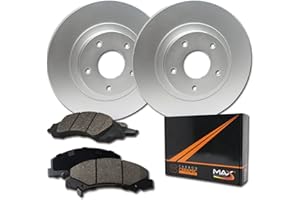 Max Advanced Brakes Front Brake Kit For 1997-2005 Buick Century LeSabre Regal 1997-2005 Chevy Venture Pontiac Montana Replacement Geomet Coated OE Disc Brake Rotors and Ceramic Brake Pads