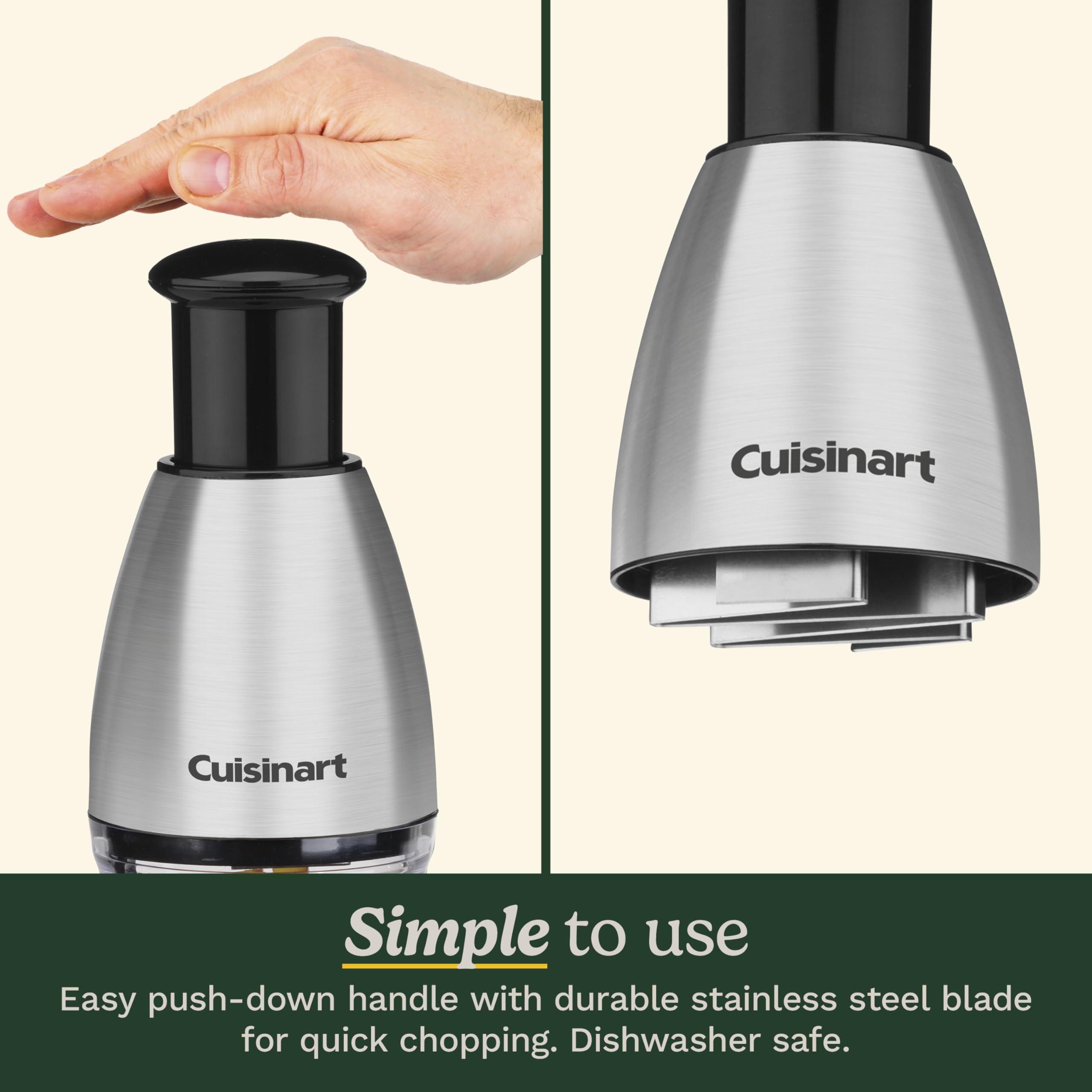 Cuisinart Chopper, Stainless Steel/Black, CTG-00-SCHP, 8.2