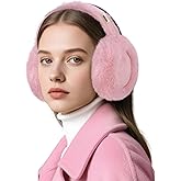 VEKDA Ear Muffs for Winter Women Fuzzy Ear Warmers Foldable Cute Earmuffs