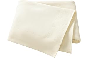 Hadetoto Baby Blanket Newborn Girl Boy Cotton Knit Blankets Soft Cozy Receiving Swaddle Blankets Infant Toddler Travel Blankets (Cream)