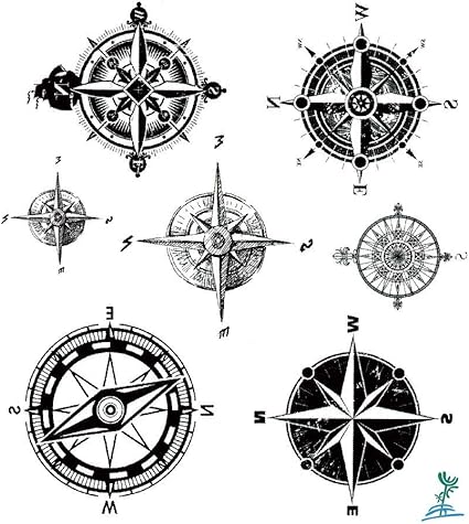 Amazon Com Ymeeech Temporary Tattoos For Men Women Compass Amazon Com Ymeeech Temporary Tattoos For Men Women Compass