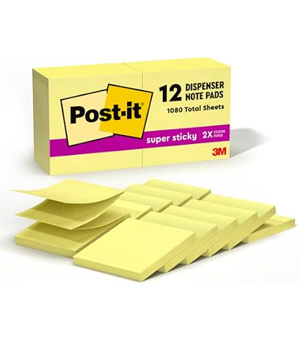 3x3 Sticky Notes 16 Pack) Sticky Notes 3x3 In Canary Yellow, Clean ...