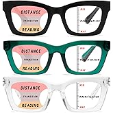 Hubeye Progressive Reading Glasses For Women Oprah Style Blue Light Blocking Computer Multifocus Square Reader
