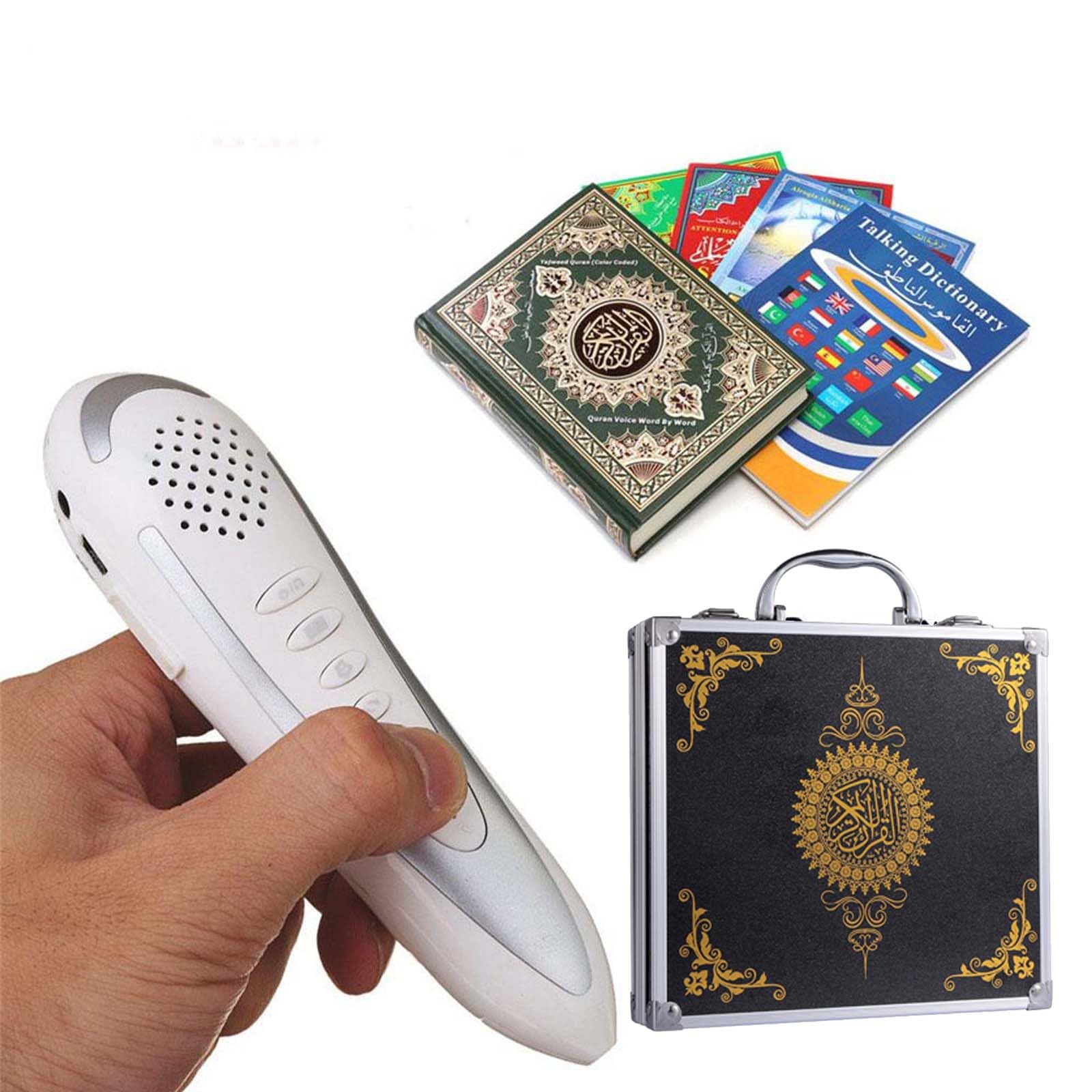 Quran Pen Reader Upgraded 16G, Digital Talking Reader Pen with Quran Book Read Pen with Arabic English Translation and Reciters Multilingual Pray Islamic Muslims Ramadan Gift for Kids Adults