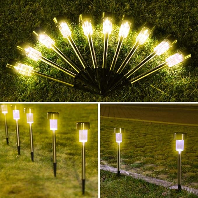16 Pack Solar Garden Lights Outdoor Solar Powered Pathway Lights Outdoor Landscape