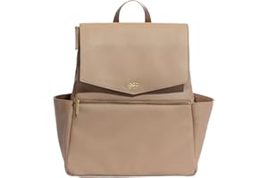 Freshly Picked Classic II Diaper Bag Backpack, Wipeable Vegan Leather With Changing Pad, Convertible (Fig V2)