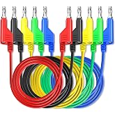 Goupchn 5PCS 4mm Stackable Banana to Banana Plug Test Leads 3.3ft/1m | Soft Electrical Test Cable Wire, For Multimeter, 1000V 15A Five Colors