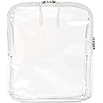 BORSALI TSA-Approved Quart-Sized Bag for Carry-On Travel - One (1) Quart Clear Toiletries, Cosmetic and 3-1-1 Liquids Toiletry Bag - White