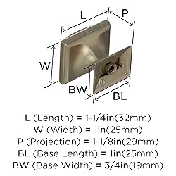 Amerock | Cabinet Knob | Golden Champagne | 1-1/4