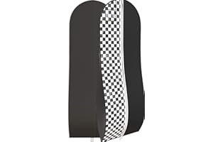 Your Bags Women's Gown Garment Bag - Wedding Prom Dresses - 72"x24", 10" Gusset (Black & White Distressed Checkered Bag)