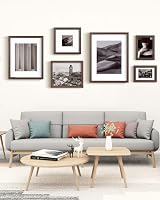 EGOFINE 7x5 Solid Wood Picture Frame Set of 4 with Plexiglass Rustic Brown view 4