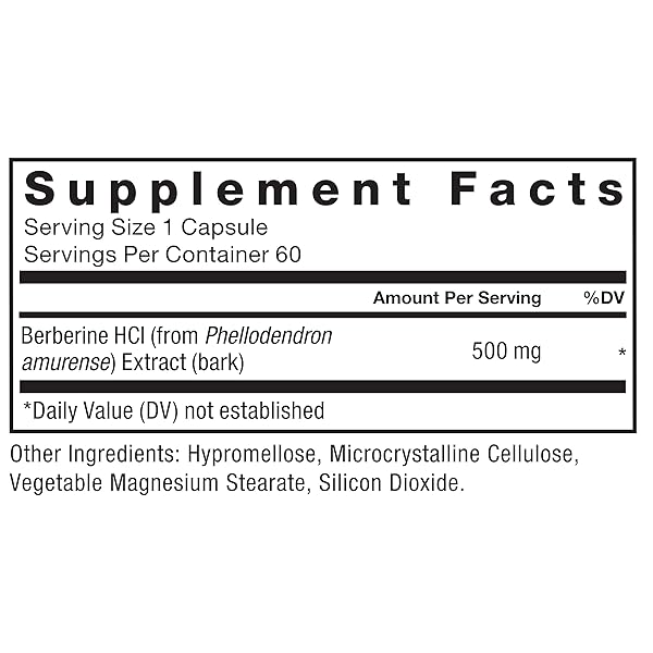 FORCE FACTOR BERBERINE 500MG SUPPLEMENT, CARDIOVASCULAR SUPPORT SUPPLEMENT, SUPPORTS HEART HEALTH, PREMIUM QUALITY, VEGAN, NO GELATIN, NON-GMO, 60 VEGETABLE CAPSULES