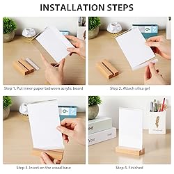 Maitys 10 Pack Acrylic Sign Holder 4 x 6.5 Inch