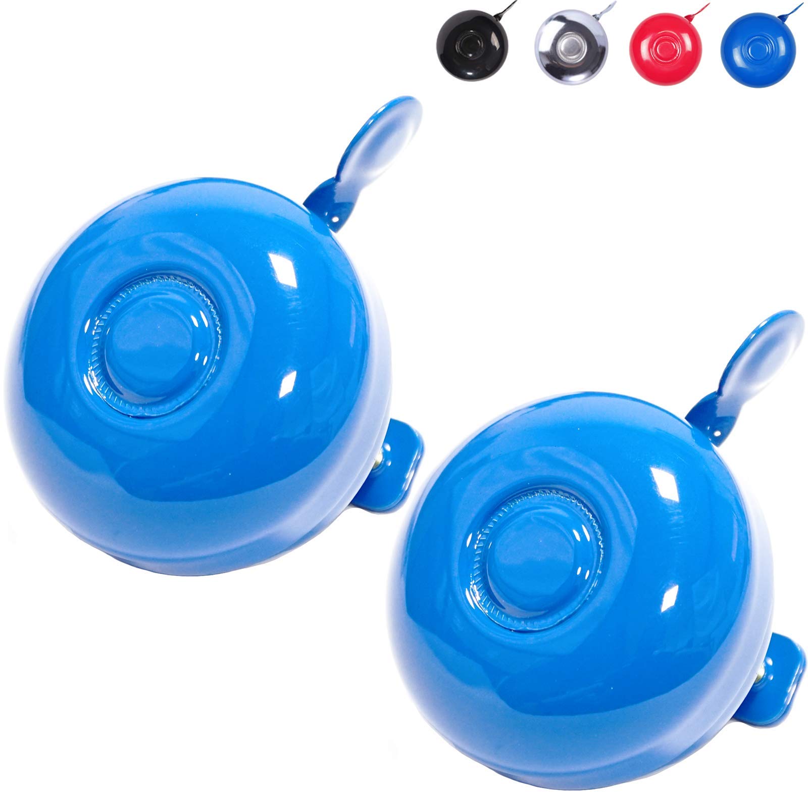 Bike Bell Adult, Metal Bicycle Bells Universal Bike Bell Children Kid Biking Bell for Boys and Girls Safety Bell Left & Right Handed Fits Handlebars from 22.2-31.8mm Diameters (Blue Left Handed)