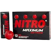 Nitro Maximum Distance 12 Pack Red Golf Balls