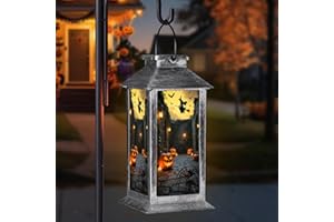 PAWATEE Halloween Decorations Outdoor,Halloween Hanging Decorations,Solar Lantern,Decor for Home Outside Porch Garden Yard Lawn Party Decorations