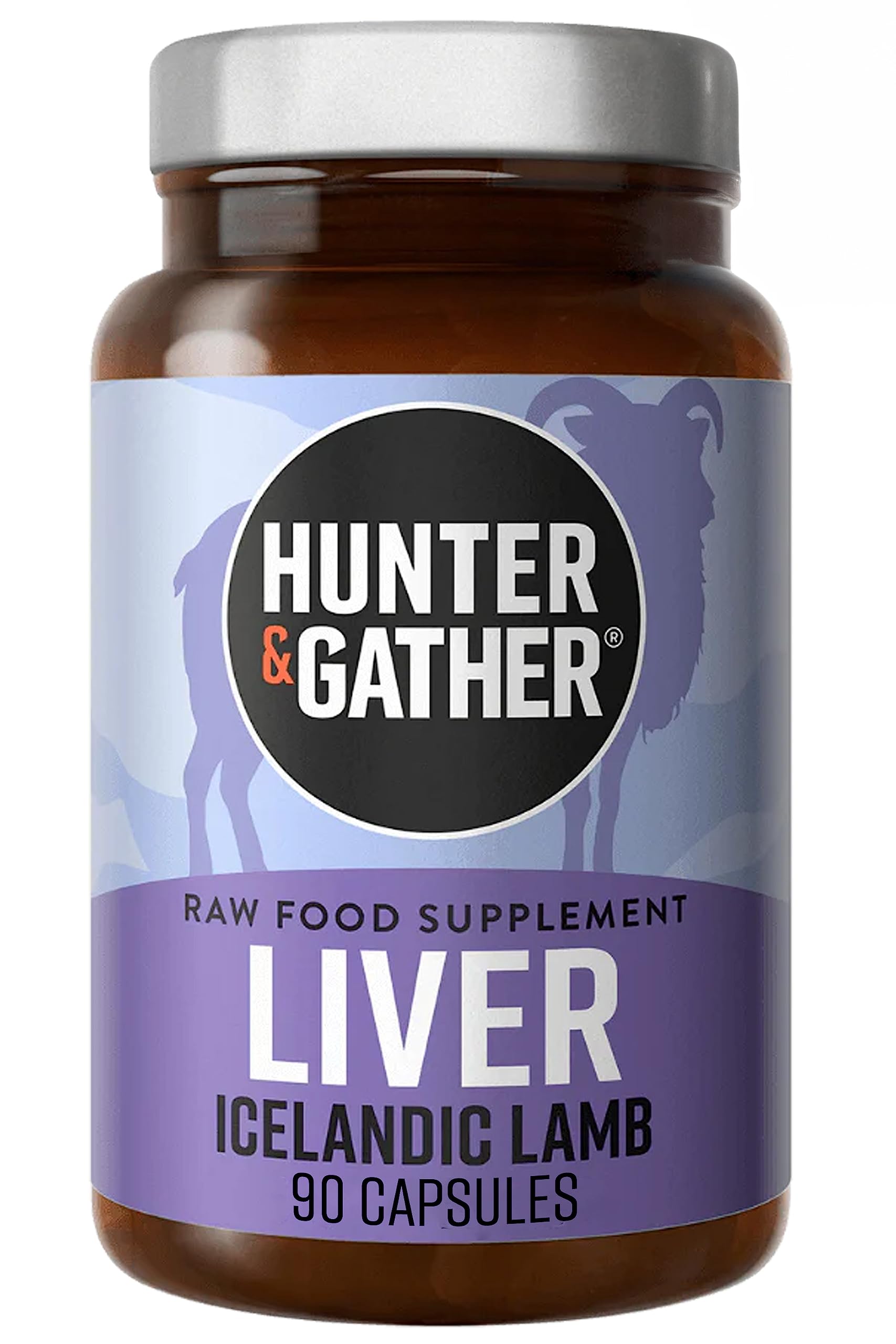 Hunter & Gather Nose to Tail - 90 Liver Capsules | Wild, Grass Fed Icelandic Lamb Ancestral Inspired Supplements| Raw Freeze-Dried Lamb | No GMO Feeds, Antibiotics Or Hormones
