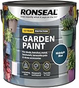 Ronseal Garden Paint Midnight Blue 2.5 Litre GPMB25L Rainproof 1h view 5