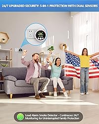 5in1 Smoke, CO & Natural Gas Detector Alarm