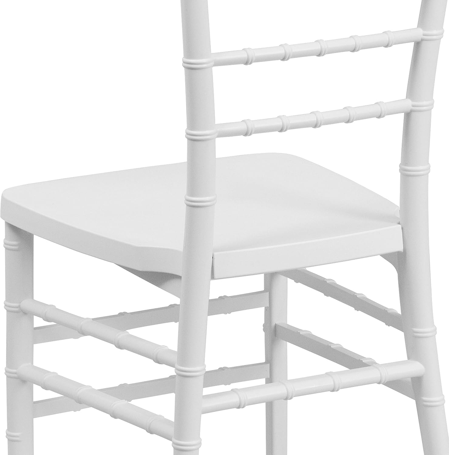 Flash Furniture HERCULES PREMIUM Series White Resin Stacking Chiavari Chair: Furniture & Decor