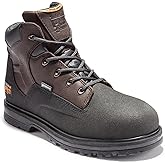 Timberland PRO Men's Powerwelt 6 Inch Steel Safety Toe Waterproof Industrial Work Boot, Dark Brown-2024 New, 6.5 W