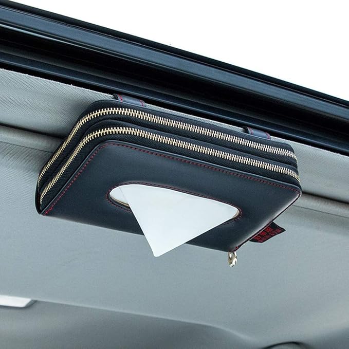 GJMALL Car Sun Visor Tissue Case, Car Tissue Holder, Sun