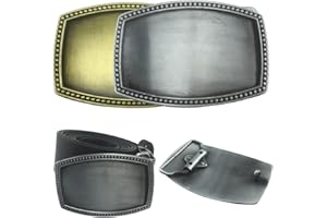 ywzmsd 2PCS Belt Buckle for Men Vintage Heavy Duty Blank Belt Buckle Waistband Fastener Replacement for Men Women Jeans Trous