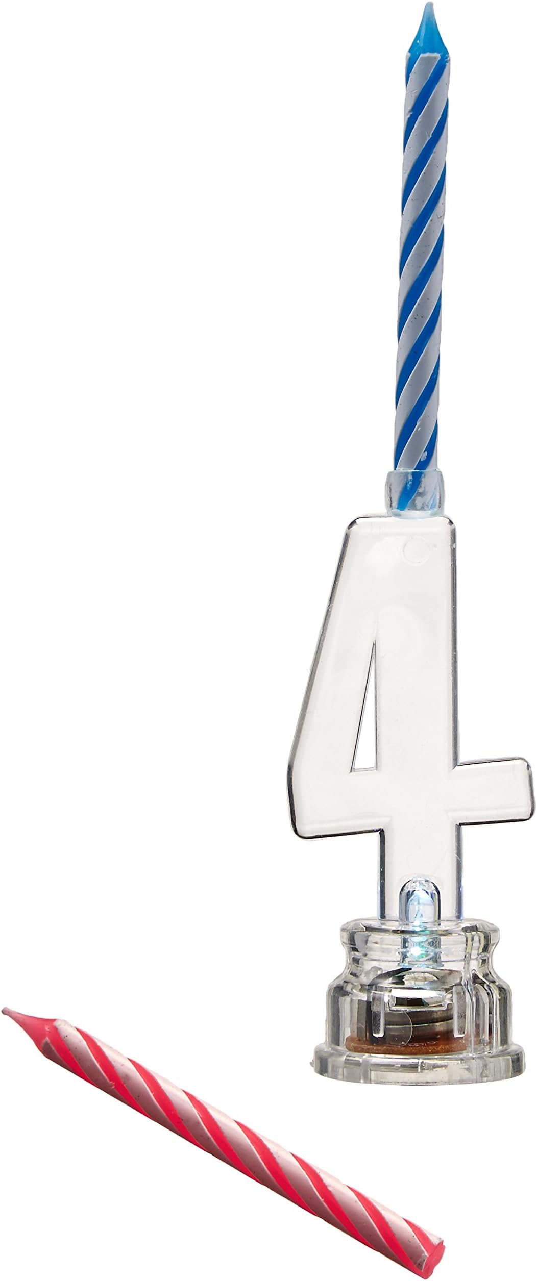 Party Numbers Light-Up Candle Holder,# 4