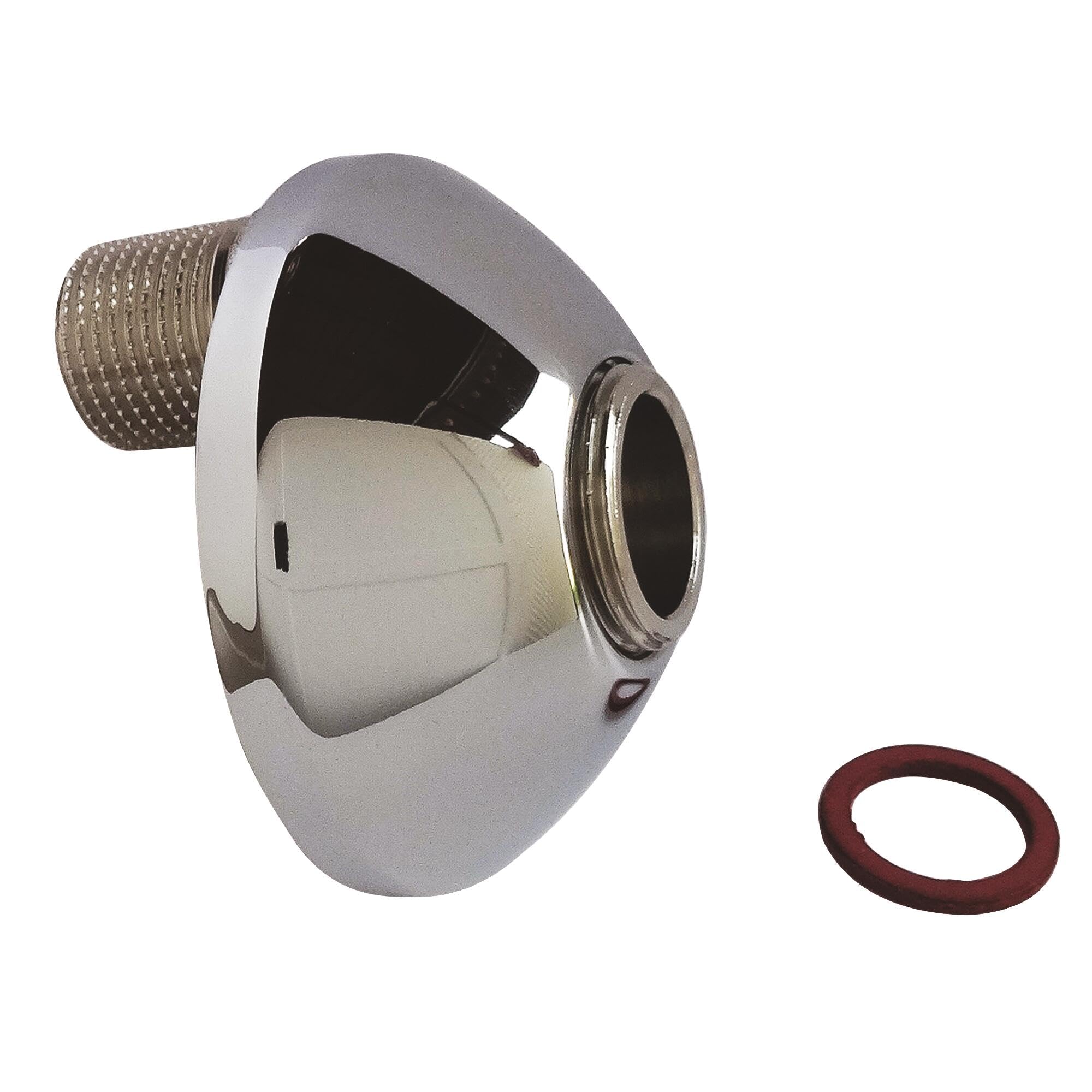 SOMATHERM for You, 21 mm Chrome-Plated Eccentric Coupling M15/21-M20/27 with Integrated Rosette, Ideal for retrofitting Centre spacing in Sanitary Fittings, hot/Cold Water Compatible