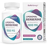 KoNefancy Berberine HCL Supplement 1500mg - Third Party Tested, High Bioavailability Liposomal Berberine Capsules for Women and Men, GLP-1 Support and AMPK Activator, Non-GMO, Sugar-Free,60 Softgels