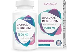 KONEFANCY Berberine HCL Supplement 1500mg - High Bioavailability Liposomal Berberine Capsules for Women and Men, AMPK Activator