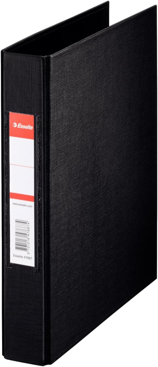 Esselte 2 Round Ring Binder, 25 mm, 47687 A5, Black Amazon.co.uk
