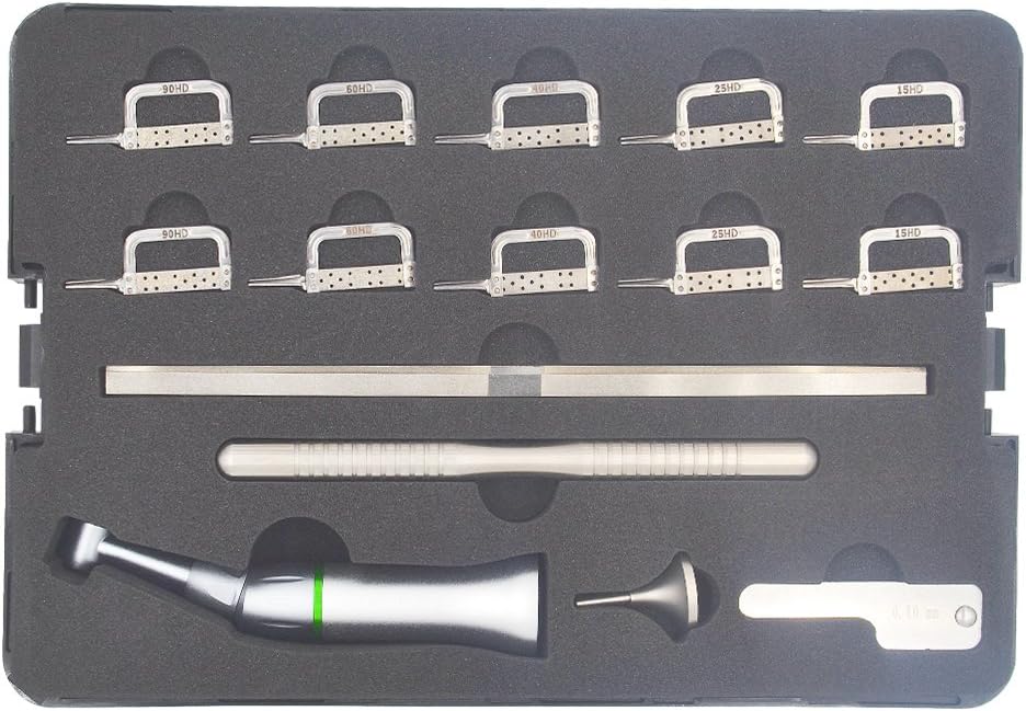 Tealth Ipr Reciprocating Interproximal Stripping Contra Angle Set with 10pcs Special Burs 5 Kind