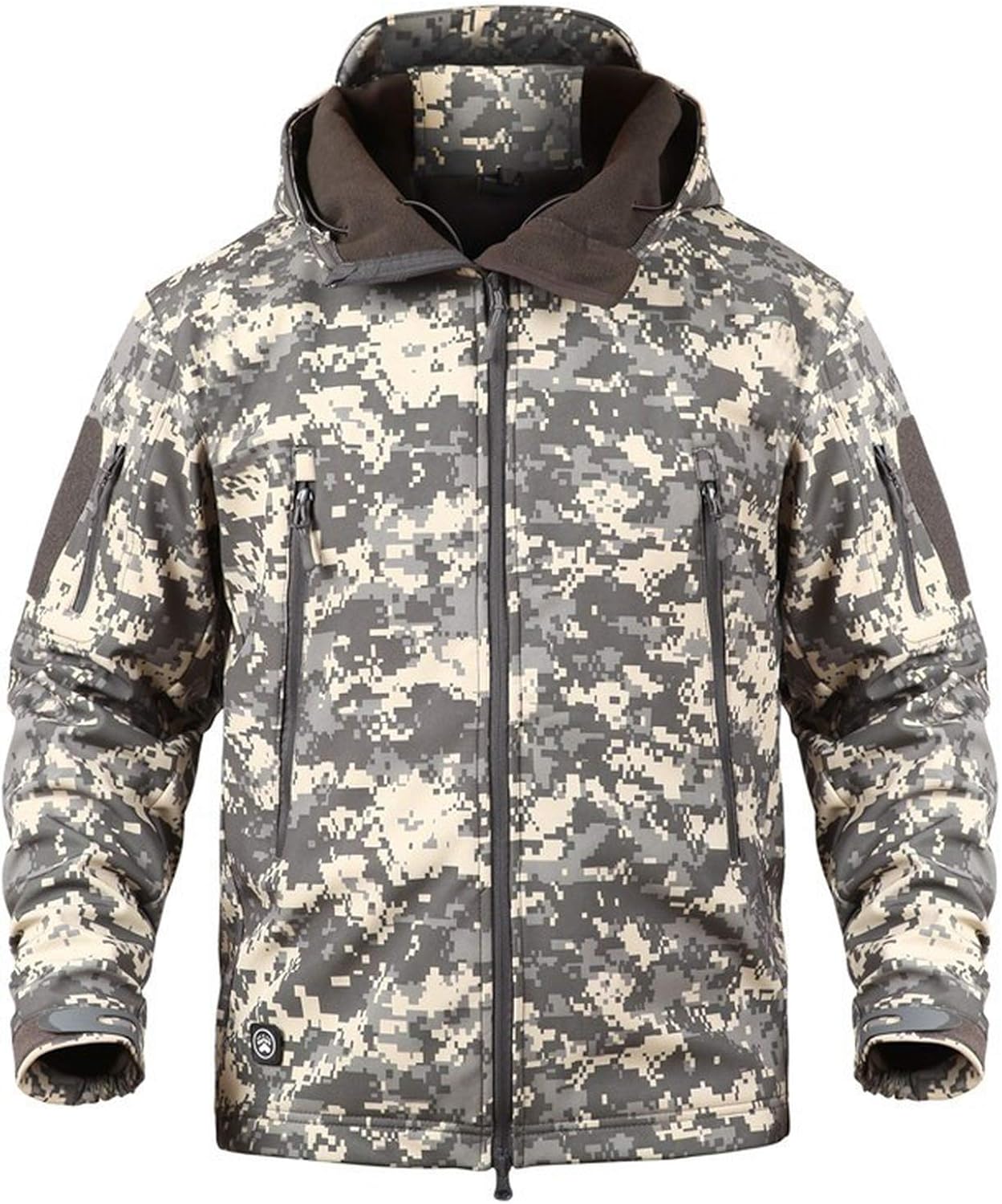 whocare Winter Thermal Fleece Camouflage Waterproof Jackets Men Warm