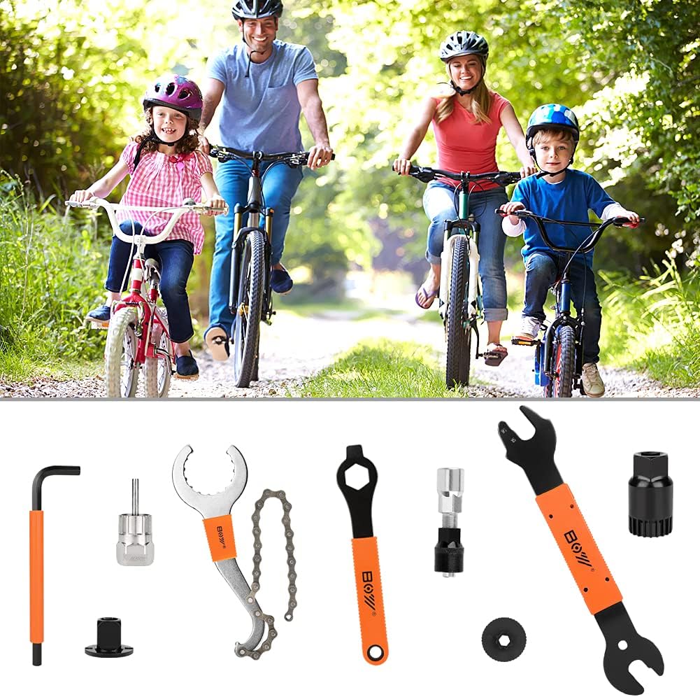 ACETOP Bike Tool kit, Including Bicycle Crank Removal Tool + 3 in 1 Bike Cassette Removal Tool + Bottom Bracket Remover + Rotor Lockring Removal Tool + Bike Pedal Wrench, Practical Repair Tool : Sports & Outdoors