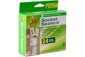 Duck Brand Socket Sealers Variety Pack, 16 Outlet Sealers and 6 Switch Plates, 2 Decorative Covers, White, 283333