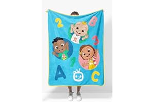 Sunny Side Up CoComelon Plush Travel Throw Blanket - Measures 40 x 50 Inches - Super Soft & Cozy Travel Accessories