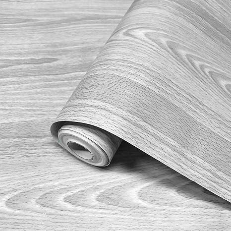 Amazon Co Jp 壁紙シール Yyt リメイクシール 木目 壁紙木目 木目シート 木目調 リフォーム壁紙 模様替え 多用途 はがせる おしゃれ 6色 45cm 10m 一巻 防水 防汚 防カビ 耐熱 のり付き グレー Diy 工具 ガーデン