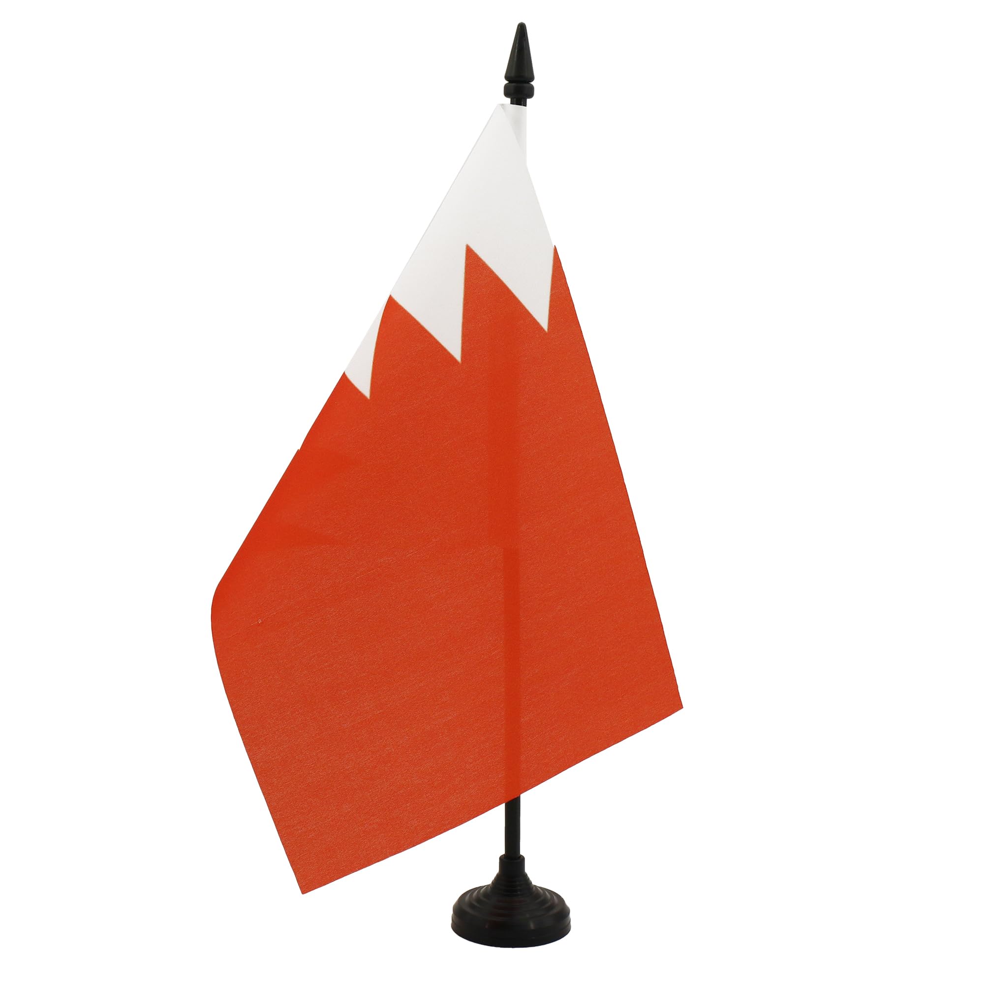 AZ FLAG Bahrain Table Flag 5'' x 8'' - Bahrain Office Decoration 100% Polyester 21 x 14 cm - Mini Desk Flag with Pole and Black Plastic Base — image 1